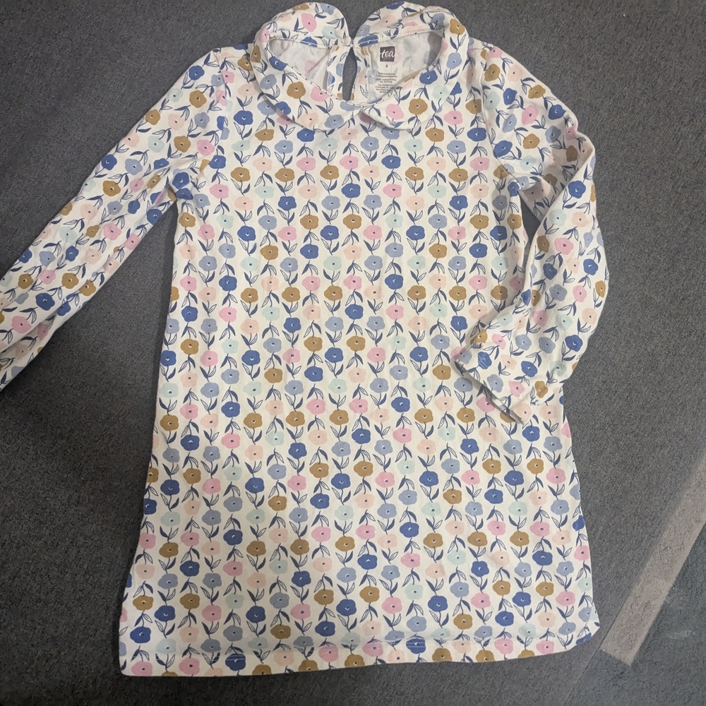 Tea Collection Peter Pan Collar Floral Dress - Picture 1 of 3